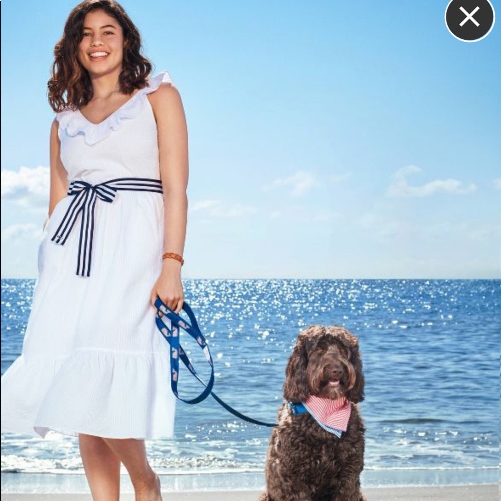 Vineyard Vines for Target white ruffle midi dress